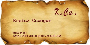 Kreisz Csongor névjegykártya